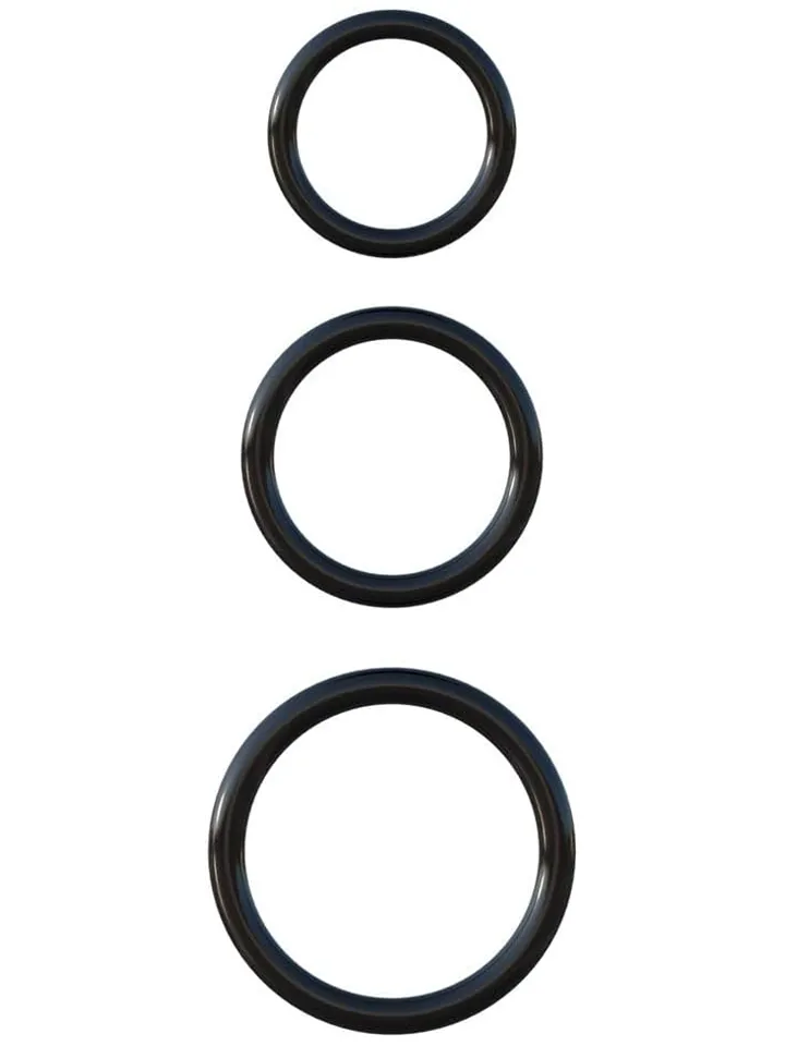 Pipedream Silicone 3-ring Stamina Set Penisringar paket