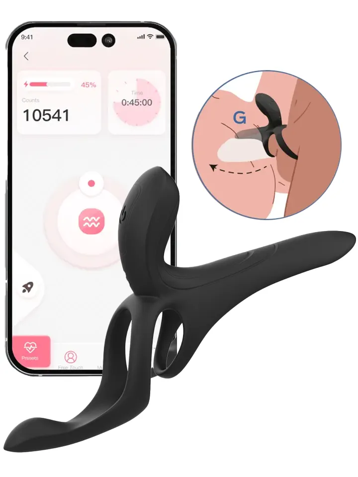 Pleasure Pivot App-Controlled Couples Vibrator Sovelluksella ohjattava parivibraattori
