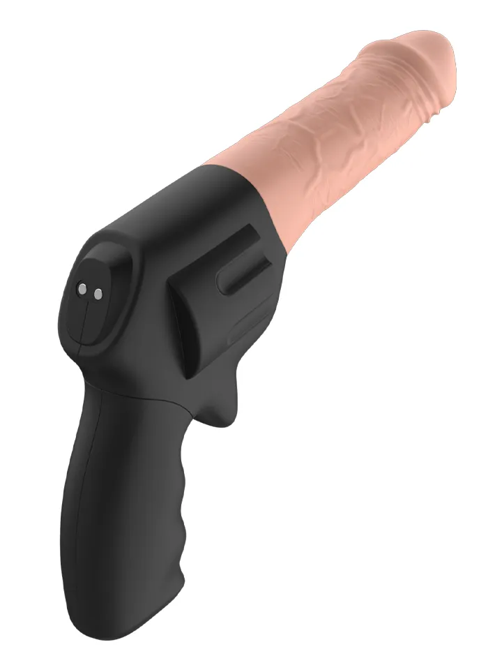 PowerShot Vibrating & Thrusting Dildo Värisevä dildo