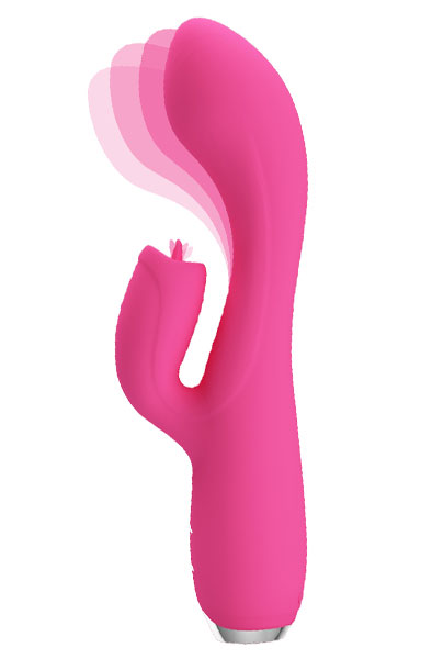 Pretty Love Doreen Pink Rabbitvibrator med roterande tunga
