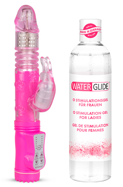 Rabbitvibrator + Orgasm Glidmedel 300ml Paketerbjudande