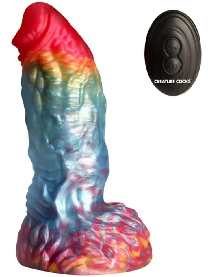 Rainbow Phoenix Vibrating Dildo 17,3 cm Dragon dildo