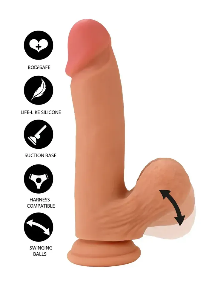 Realistic Dildo Liquid Silicone 21 cm Realistisk dildo