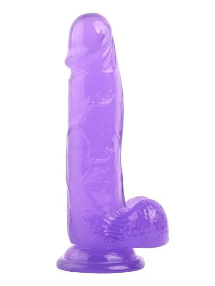 Realistic Penis Crystal Jellies Purple 20 cm Dildo