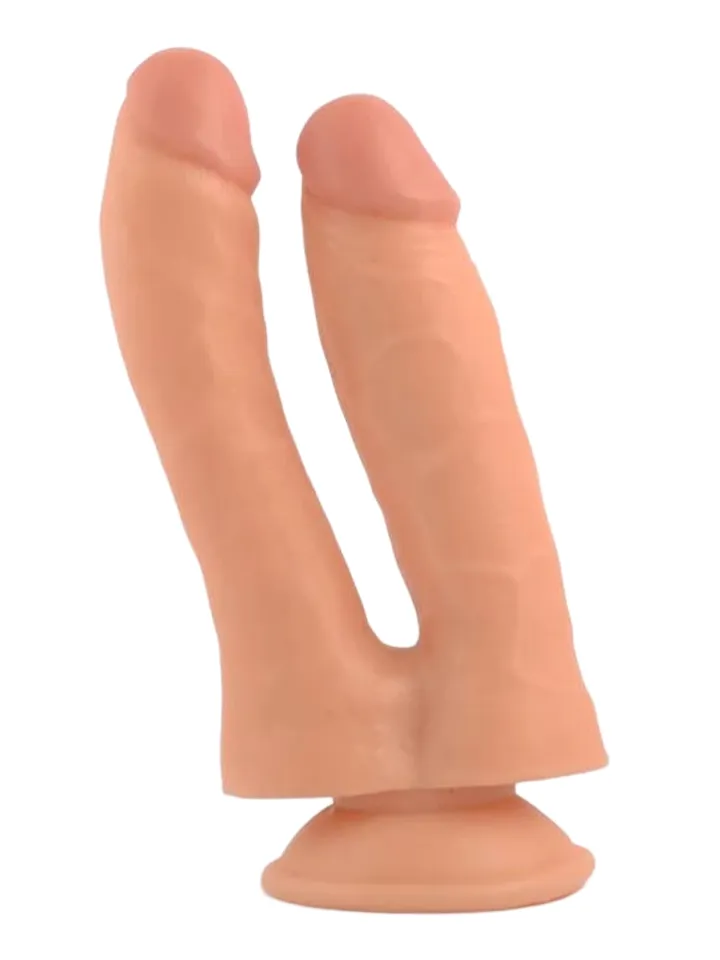 Realistic Penis Double Penetration 18,5 cm Tupla dildo
