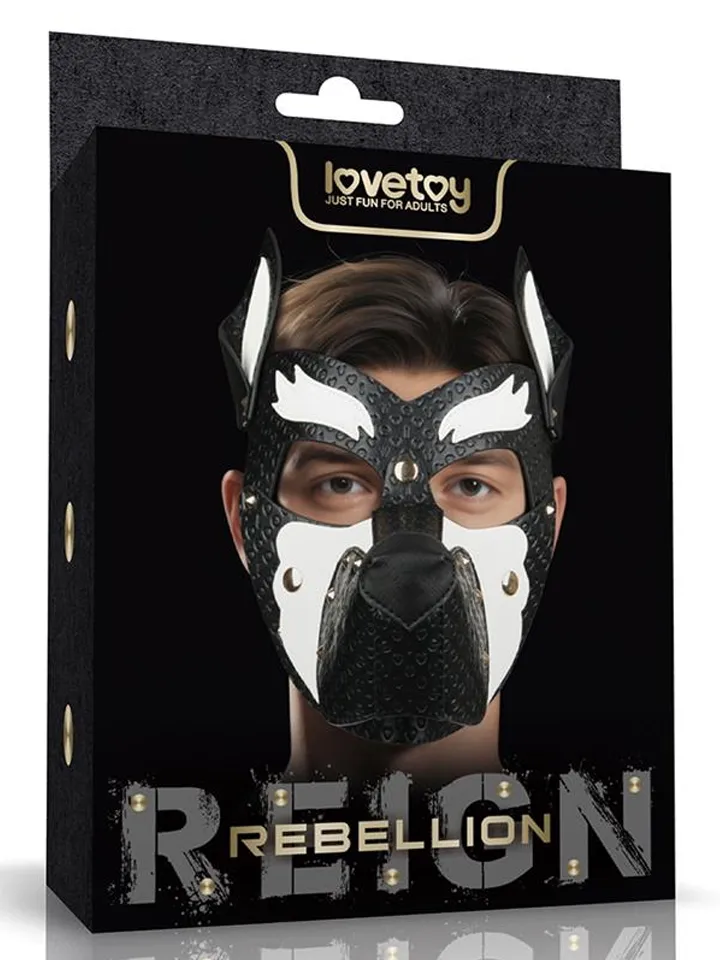 Rebellion Reign Howl Pup Mask White BDSM-maski