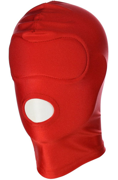 Red BDSM Hood Mouth Only BDSM-maski