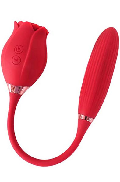 Red Rose Suction + Vibrating Bullet Klitoris stimulaattori