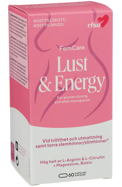 RFSU FemCare Lust & Energy 60 kapslar Halua lisäävä ravintolisä naisille view 2