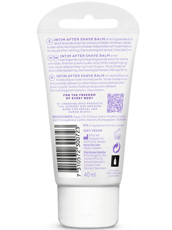 RFSU Intim After Shave Balm 40 ml Intiimisheivaus view 2