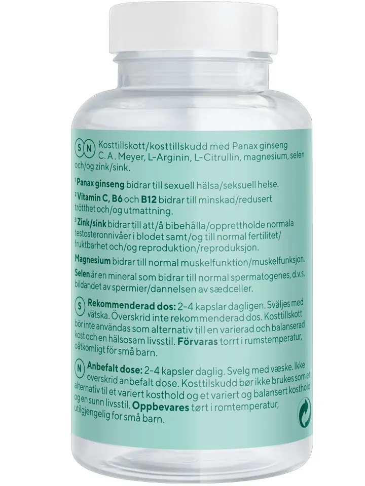 RFSU Lust & Energy Man 90-pack Halua lisäävä ravintolisä miehille view 2