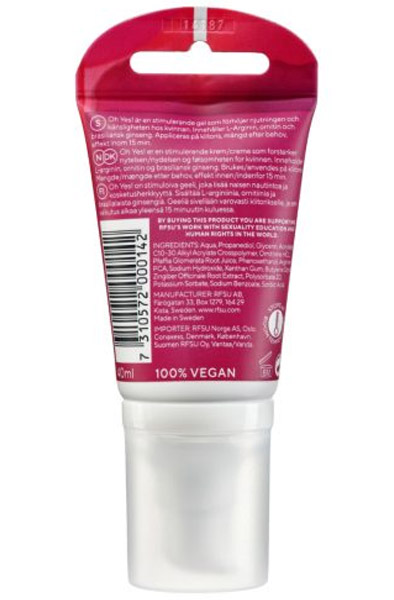 RFSU Sense Me Oh yes! 40ml Stimuloiva geeli view 2