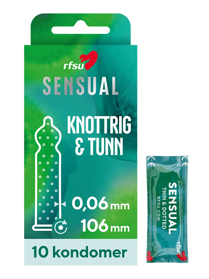 RFSU Sensual (Näkken) Kondomer 10-pack Juomutetut kondomit