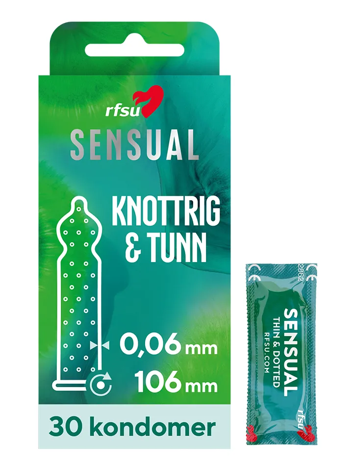 RFSU Sensual (Näkken) Kondomer 30-pack Knottriga kondomer
