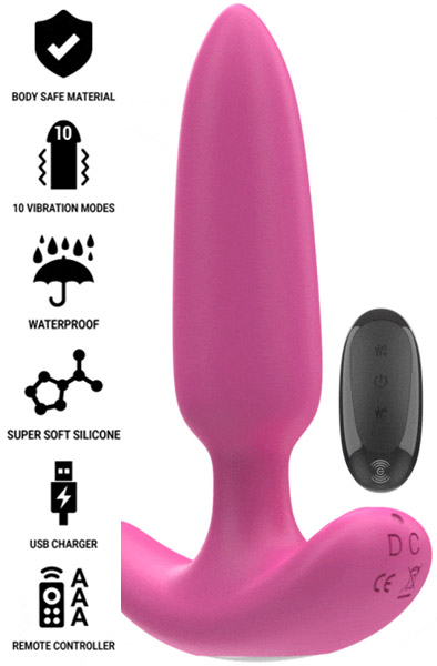 Ross Anal Plug 10 Vibrations Remote Control Analplugg med vibrator