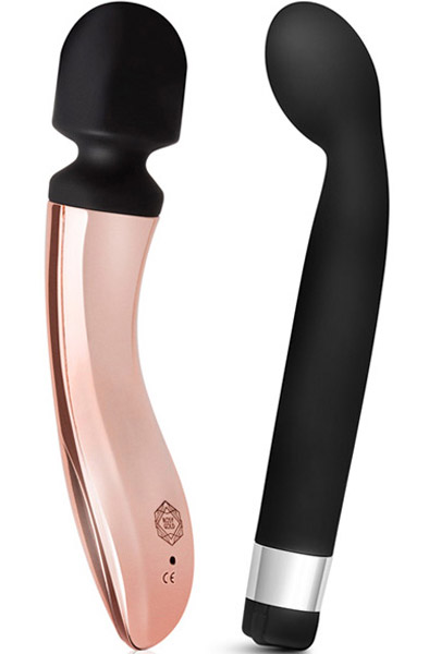 Rosy Gold Wand + G-Spot Vibrator Paketerbjudande