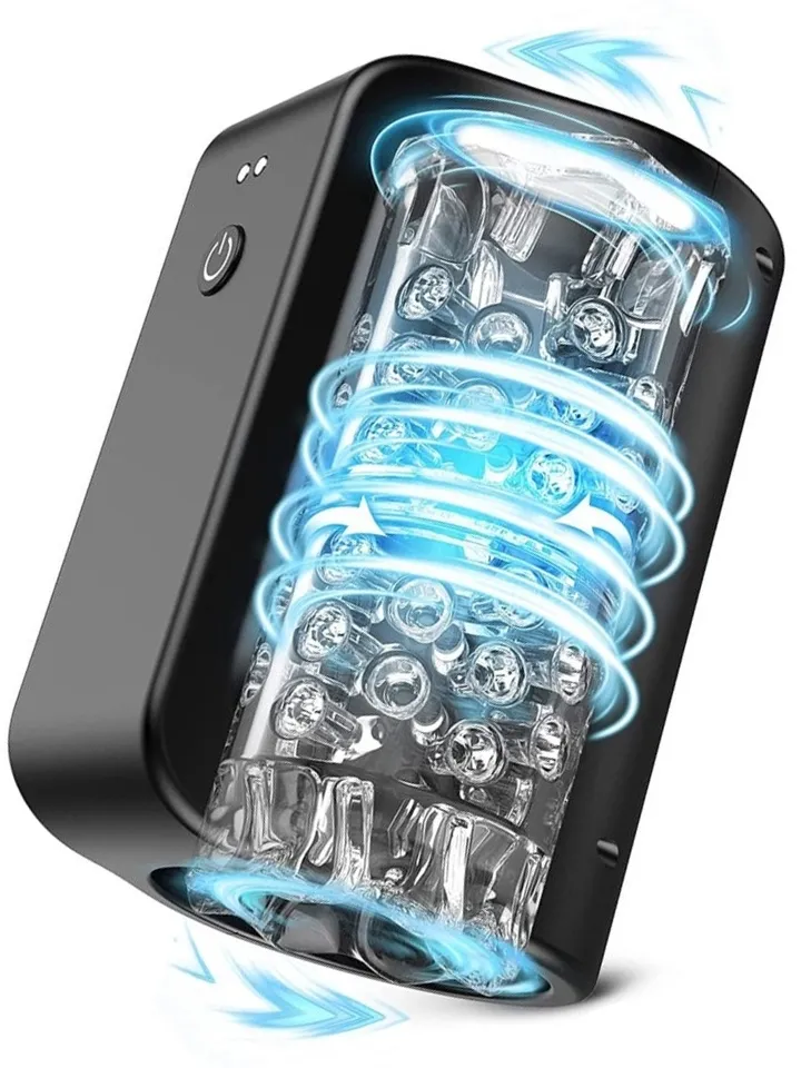 Rotating Masturbator 7 Modes Black Automatisk Masturbator