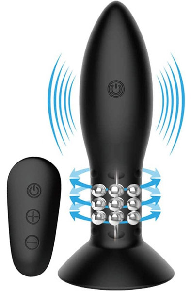 Rotation Beads Anal Plug 13 cm Värisevä anaalitappi