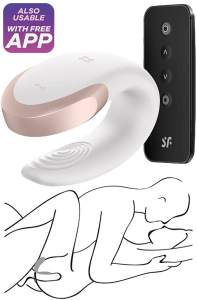 Satisfyer Double Love White Appstyrd parvibrator