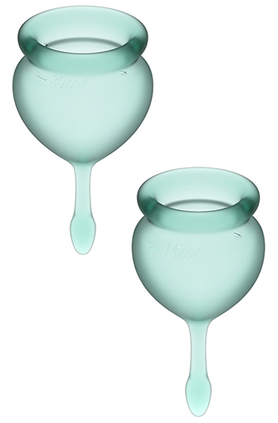 Satisfyer Feel Good Menstrual Cup Green Menskoppar