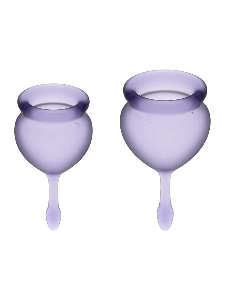 Satisfyer Feel Good Menstrual Cup Set Purple Menskoppar
