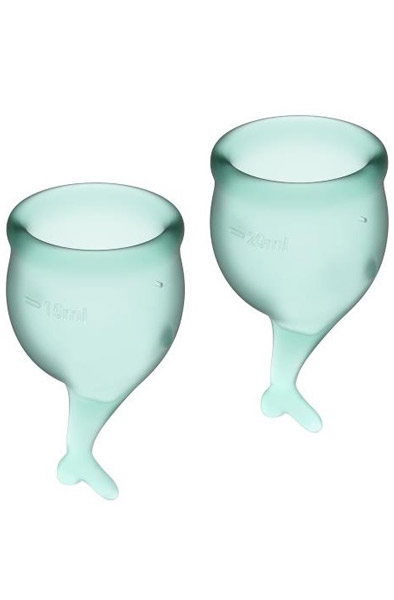 Satisfyer Feel Secure Green Menstrual Cup Menskoppar