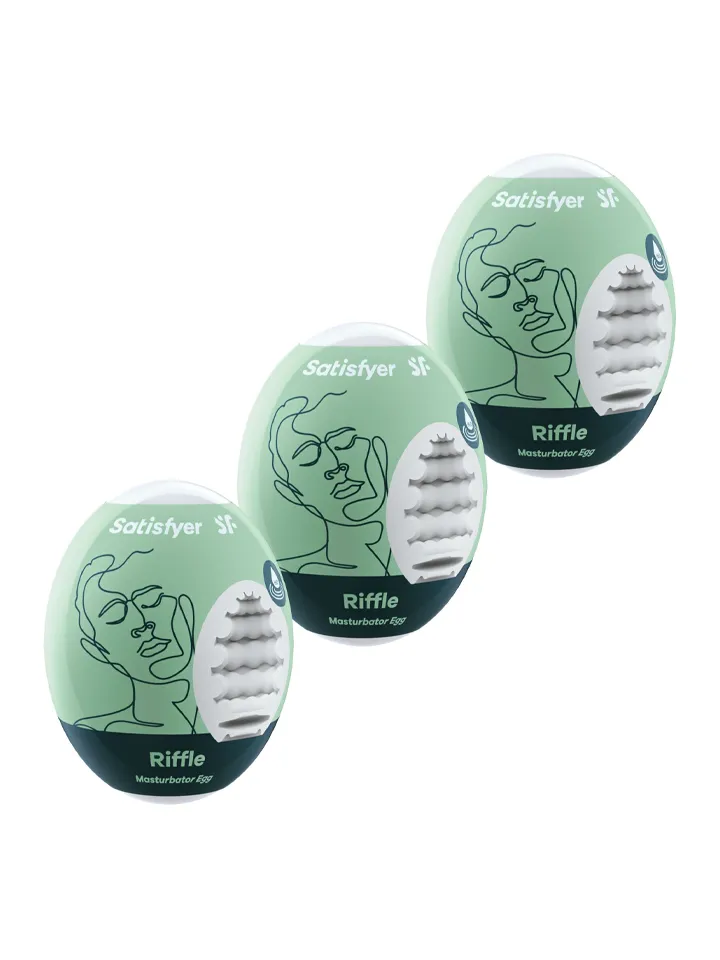 Satisfyer Masturbator Egg Riffle 3-pack Onaniägg