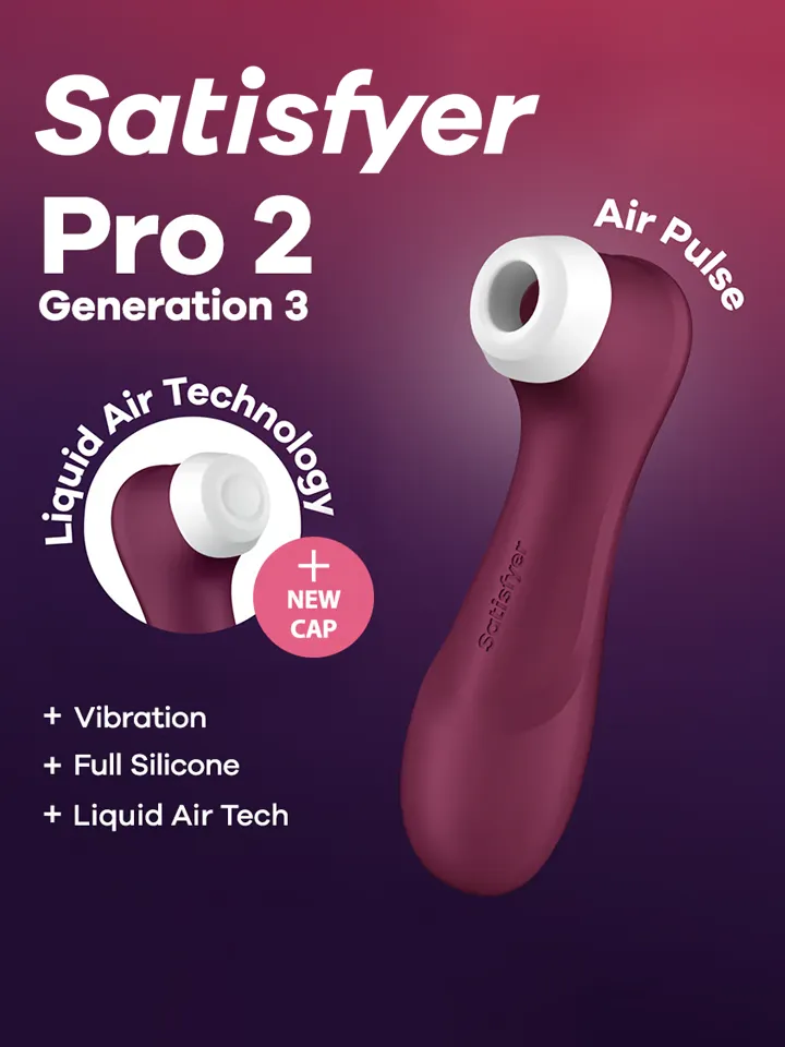 Satisfyer Pro 2 Generation 3 With Liquid Air Red Lufttrycksvibrator