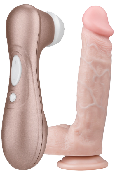Satisfyer Pro 2 NG + Realistisk Dildo Pakettitarjous