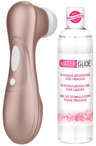Satisfyer Pro 2 + Orgasm Gel 300 ml Lufttrycksvibrator