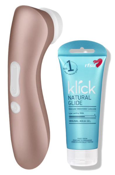 Satisfyer Pro 2 Vibration + RFSU Glidmedel Pakettitarjous