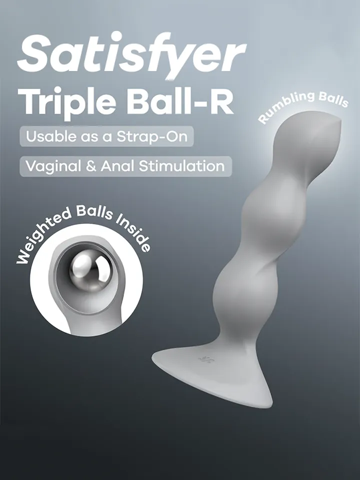 Satisfyer Triple Ball-R Weighted Dildo Grey Analdildo