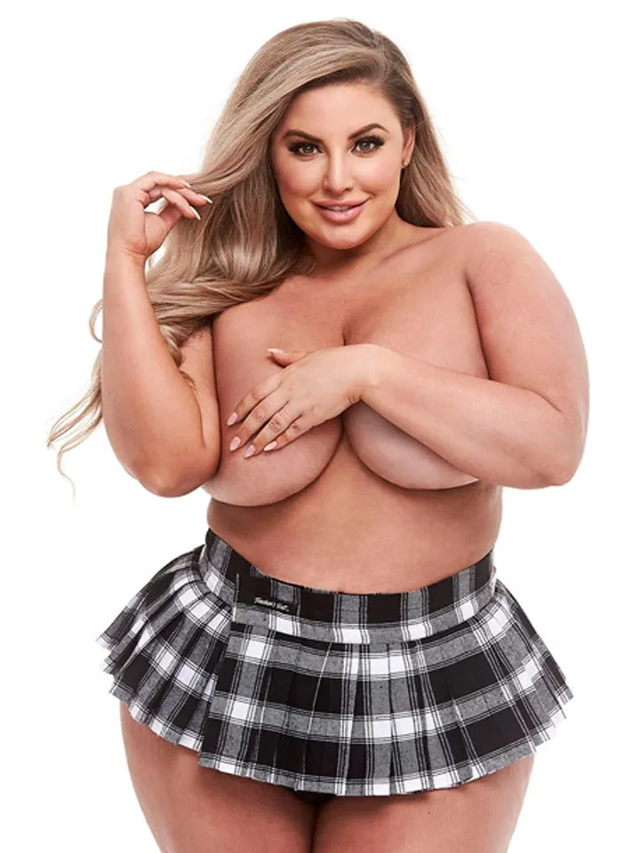 Sexy Schoolgirl Skirt Black Queen Size Kjol