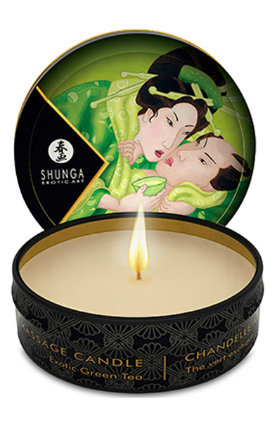 Shunga Erotic Art Massage Candle Exotic Green Tea 30ml Hierontakynttilät