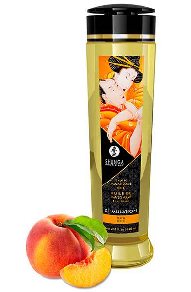 Shunga Massage Oil Stimulation Peach 240ml Massageolja Persika