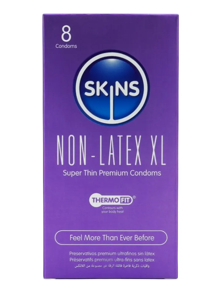 Skins Non-Latex XL Condoms 8-pack Kondomit