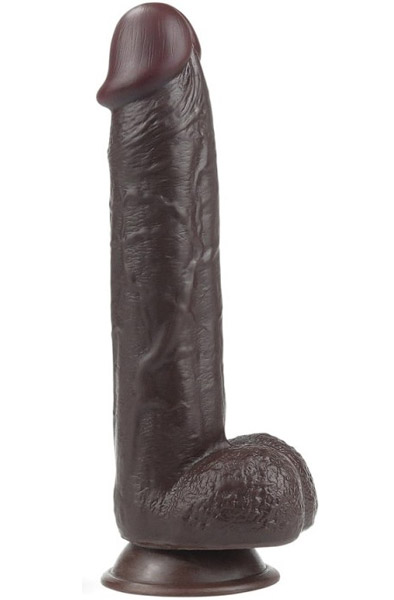Sliding Skin Dual Layer Dong Brown 24 cm Dildo