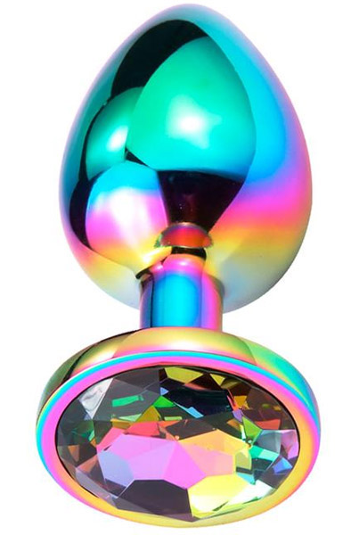 Space Journey Butt Plug With Jewel Medium Anaalitappi metallia
