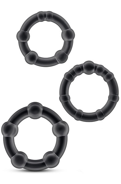 Stay Hard Beaded Cock Rings Black Penisringar paket