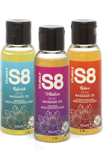 Stimul8 Massage Oil Box 3 x 50ml Massage