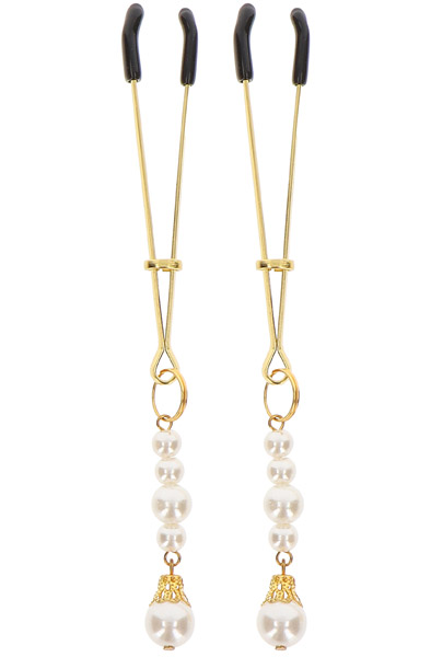 Taboom Tweezers With Pearls Gold Nänni puristimet