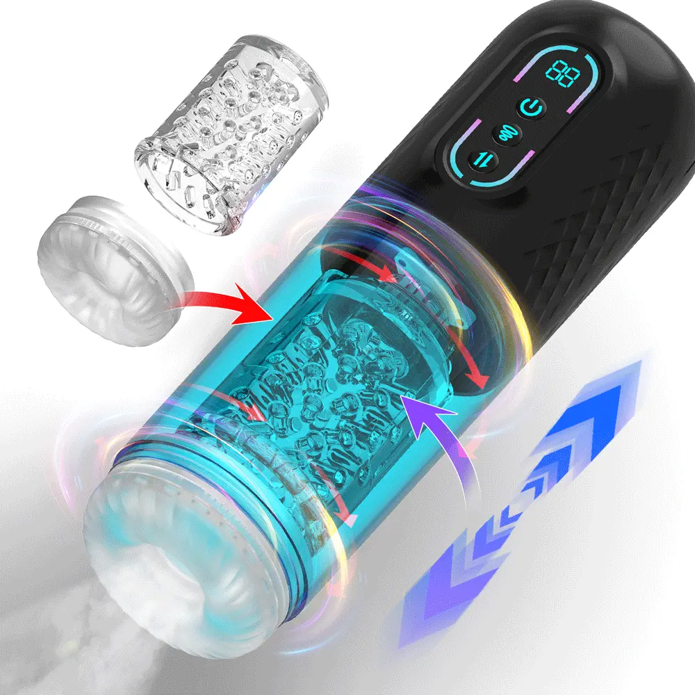Thrusting & Sucking Masturbator Pump Masturbator med motor