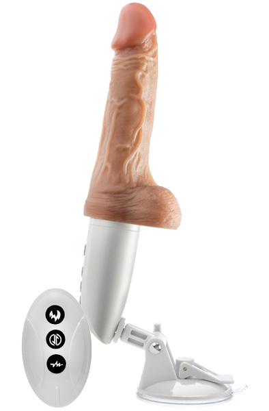 Thrusting, Vibrating & Warming Dildo 17,5 cm Värisevä dildo