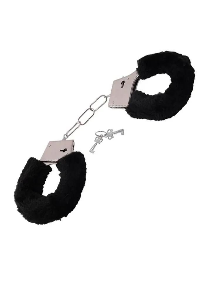 TOYZ4LOVERS Furry Handcuffs Black Handbojor med fluff