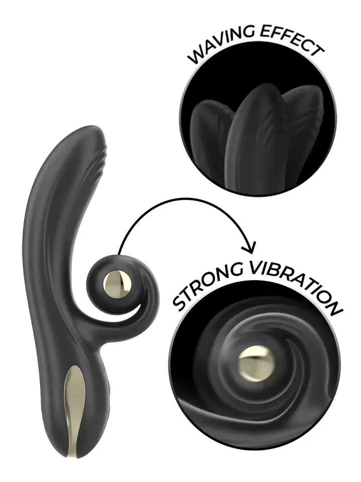 Twister Vibrator With Curve Stimulator & Rotation Jänisvibraattori