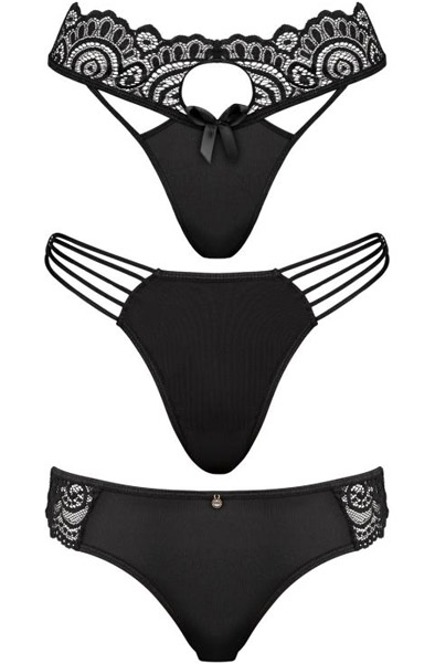 Underneath Coco Thong Set of 3 S/M Trosor