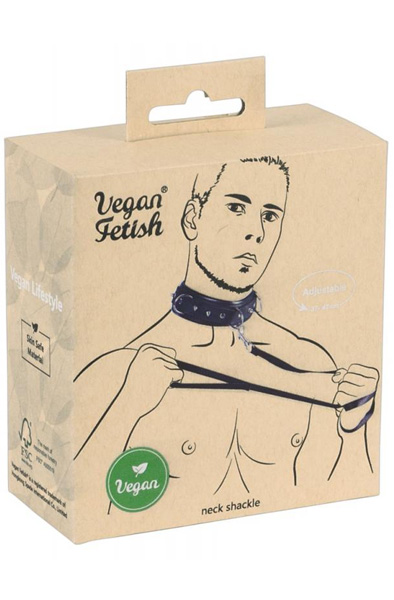 Vegan Fetish 100% Vegan Collar With Leash Bondage Halsband & Koppel