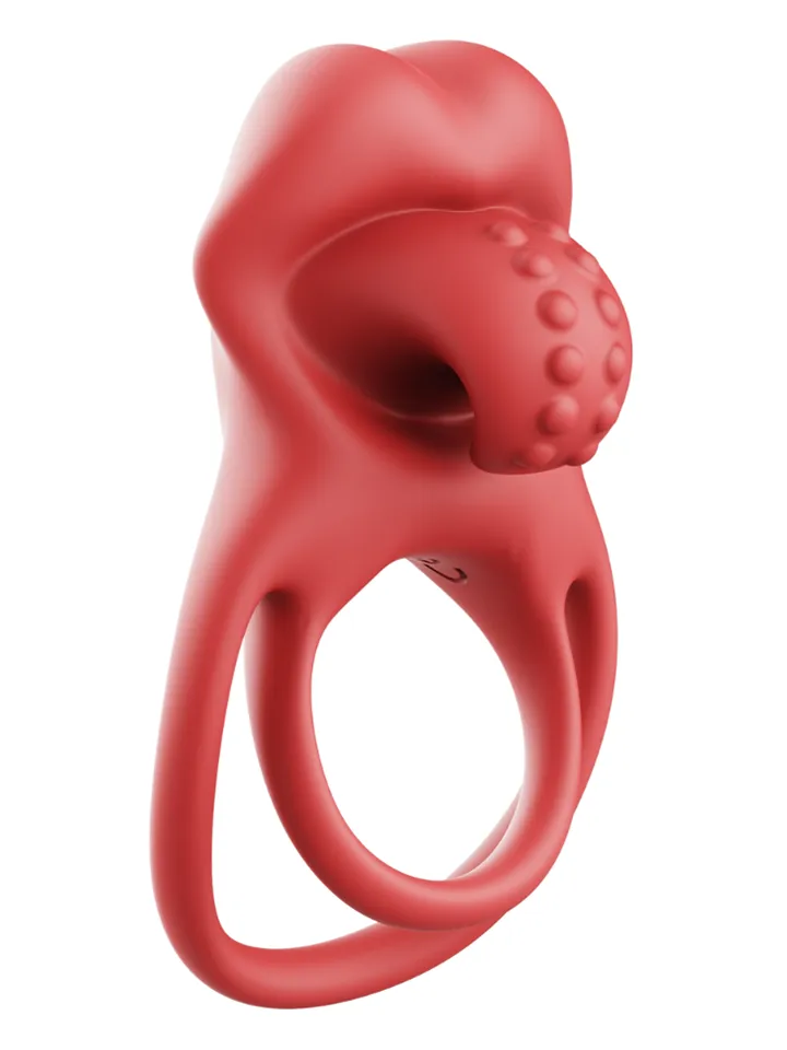 VibeTongue 10-Vibrations Cock Ring Penisring med rabbit