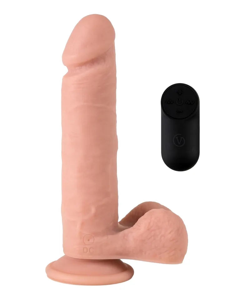 Vibrating Dildo With Remote 23 cm Värisevä dildo