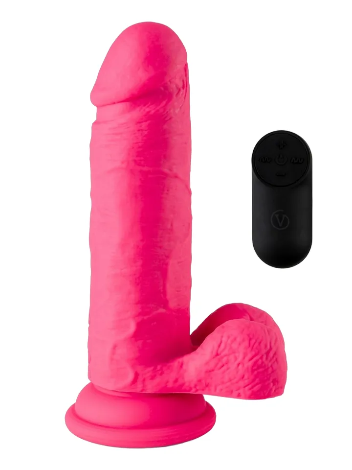 Vibrating Dildo With Remote Pink 16,5 cm Värisevä dildo